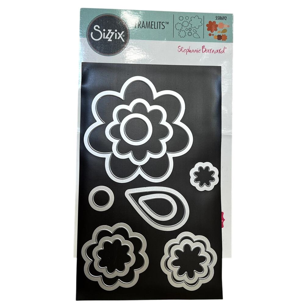 Sizzix Framelits FLOWER LAYERS & LEAF 558692 SET OF 11 Sephanie Barnard